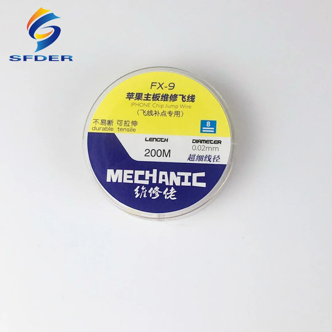 

MECHANIC FX-9 200M Mobile Phone Motherboard Maintenance Fly line PCB Board Repairing Link Wire 0.02mm Pure Copper Wire