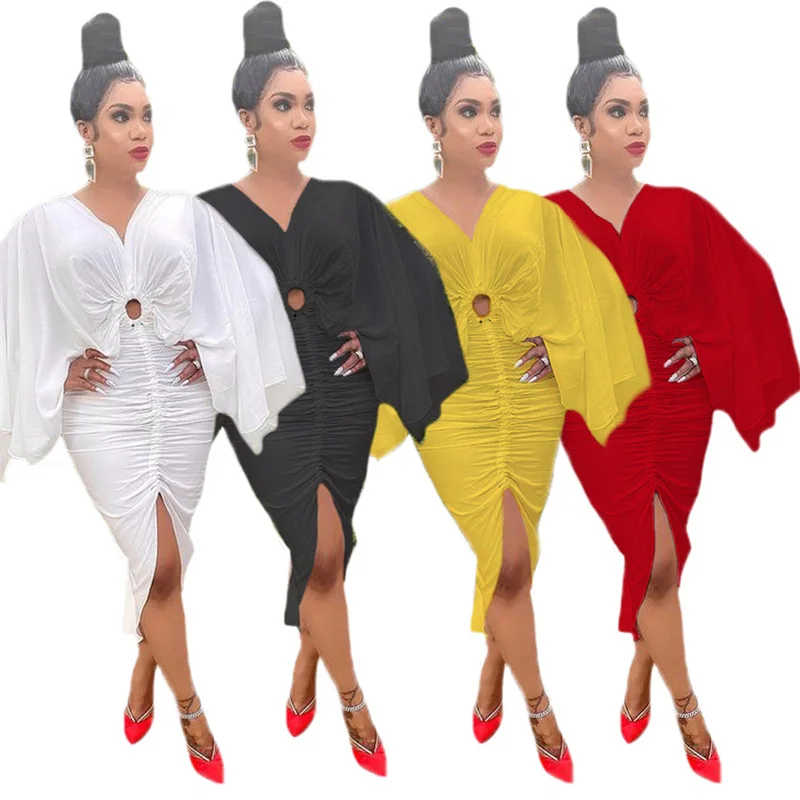 Casual Dresses For Women Deep V Solid Flying Sleeve Sexy Club Dress Hollow Out Slim Party Wear Fashion Vestidos Autumn
Casual Dresses For Women Deep V Solid Flying Sleeve Sexy Club Dress Hollow Out Slim Party Wear Fashion Vestidos Autumn