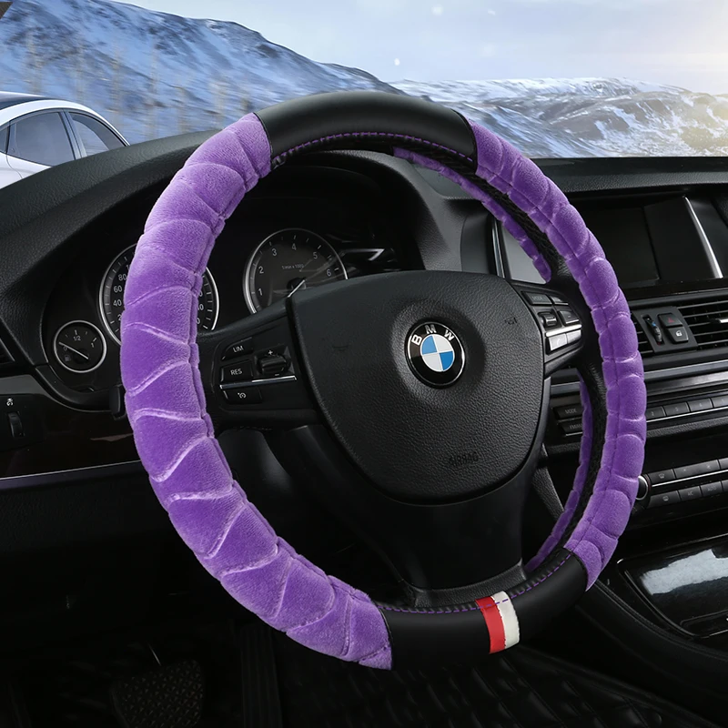 Universal Car PLUSH Steering-Wheel Covers Anti-slip Skidproof Durable 38CM/15" Dynamic Fibre Handmade Steering Wheel Cover
Universal Car PLUSH Steering-Wheel Covers Anti-slip Skidproof Durable 38CM/15" Dynamic Fibre Handmade Steering Wheel Cover
