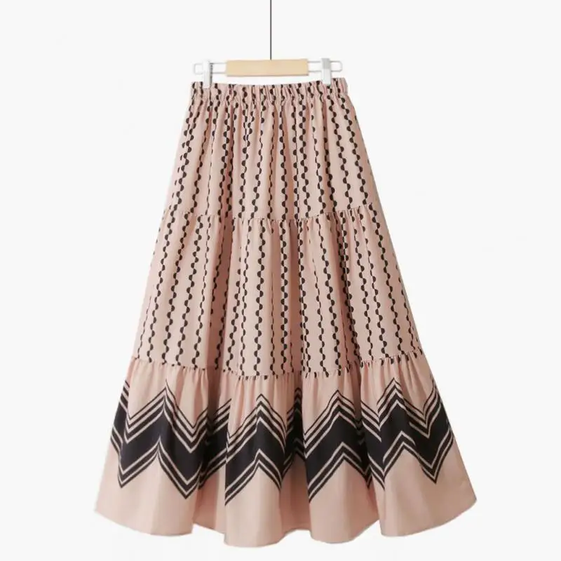New High Waist Thin Summer Skirts Women Printed Pleated A-line Long Skirt Women With lining
New High Waist Thin Summer Skirts Women Printed Pleated A-line Long Skirt Women With lining