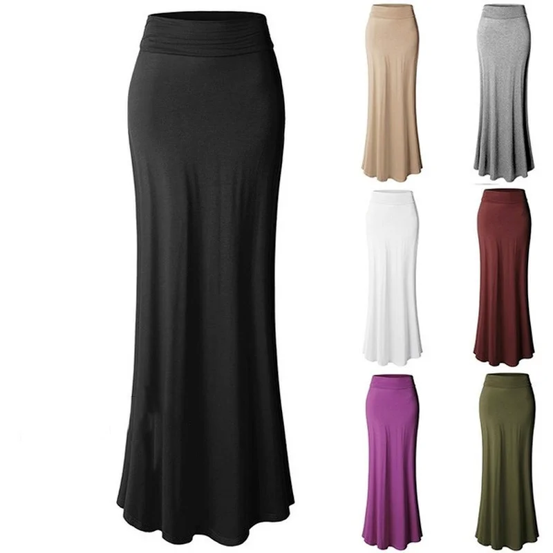 Skirt Women Summer Fashion Plus Size 5XL Floor-length Maxi Multi-colored Skirts Solid Color Long Bodycon Slim Fit Ladies Skirts
Skirt Women Summer Fashion Plus Size 5XL Floor-length Maxi Multi-colored Skirts Solid Color Long Bodycon Slim Fit Ladies Skirts