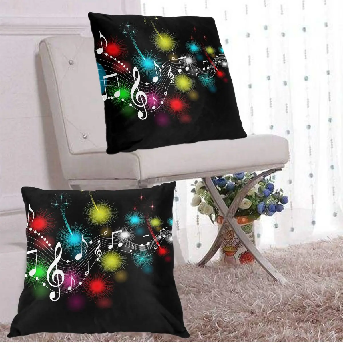 Music Notes Pillow Case Polyester Throw Pillow Case Decorative Pillowcases Cover
Music Notes Pillow Case Polyester Throw Pillow Case Decorative Pillowcases Cover