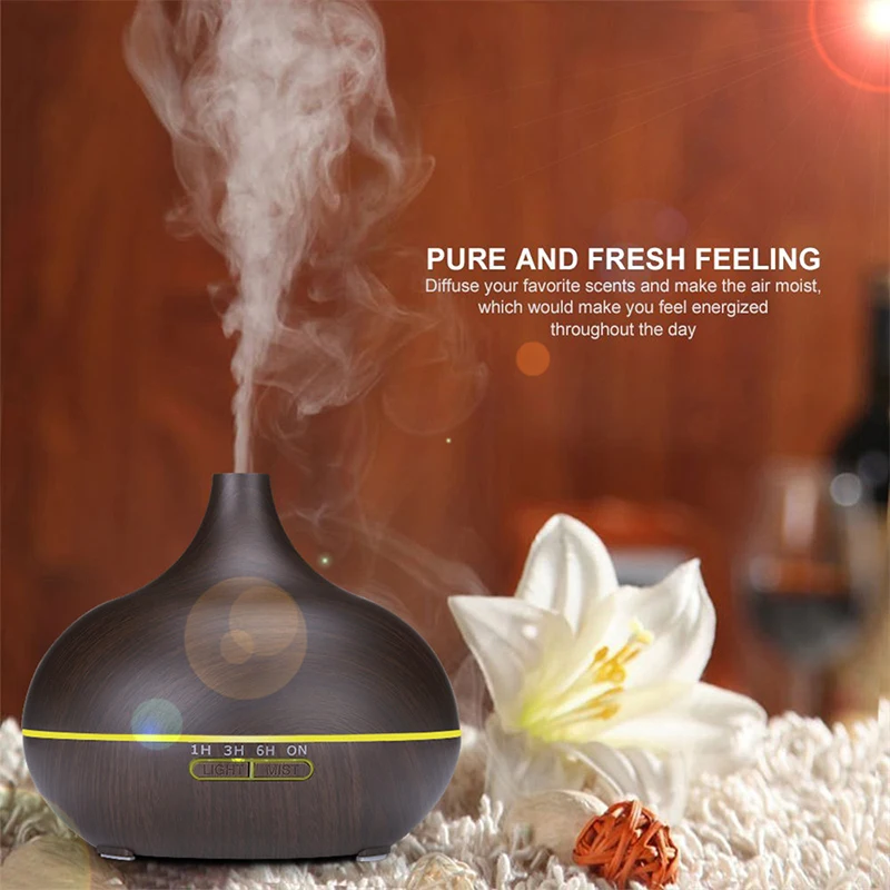 400ml Aroma Essential Oil Diffuser Ultrasonic Air Humidifier with Wood Grain Electric LED Lights Aroma Diffuser for Home
400ml Aroma Essential Oil Diffuser Ultrasonic Air Humidifier with Wood Grain Electric LED Lights Aroma Diffuser for Home