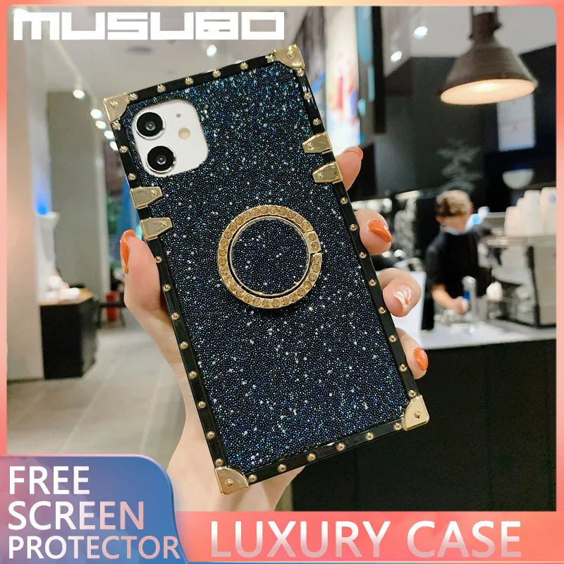 MUSUBO Square Case For iPhone 11 PRO MAX XS XR XSMAX SE 2020 6 7 8 Plus Coque Luxury Shockproof Flash Diamond Bracket Soft Cover
MUSUBO Square Case For iPhone 11 PRO MAX XS XR XSMAX SE 2020 6 7 8 Plus Coque Luxury Shockproof Flash Diamond Bracket Soft Cover