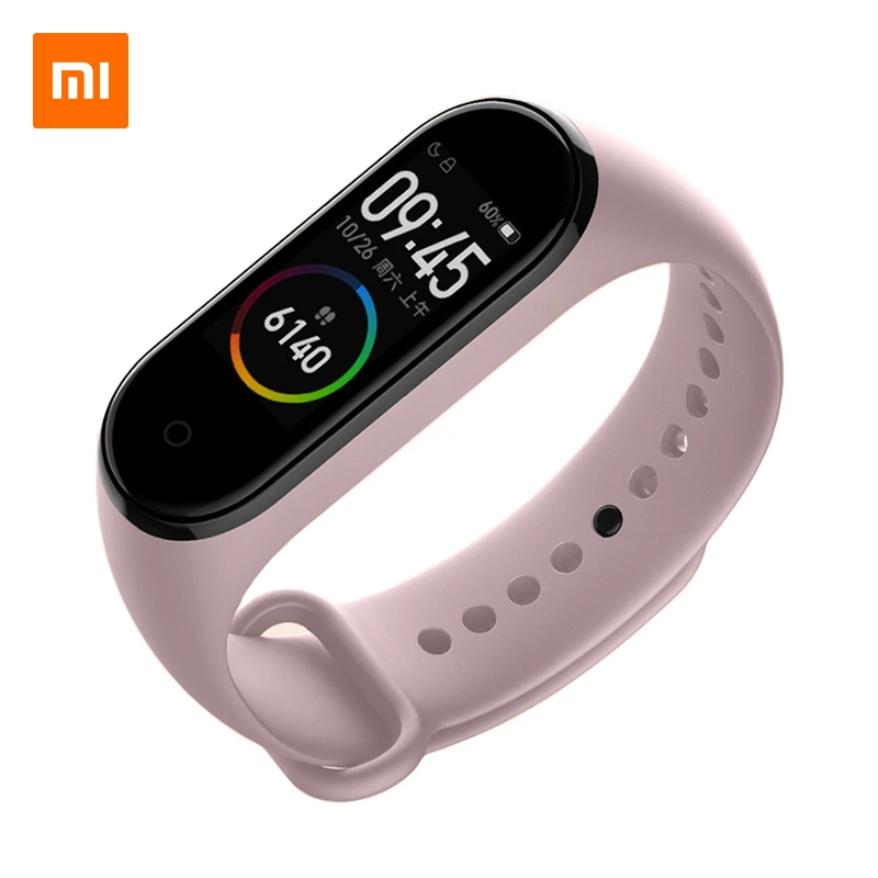 Оригинальный ремешок Xiaomi Mi Band 3 4 из ТПУ черный синий оранжевый розовый винно