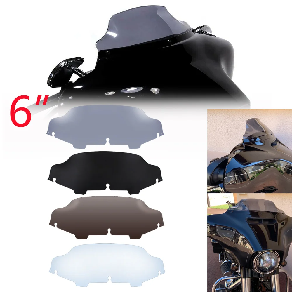 6" Wave Windshield Windscreen For Harley Touring Electra Glide FLHT Street Glide FLHX 96-13 Fairing Wind Shield Screen Deflector
6" Wave Windshield Windscreen For Harley Touring Electra Glide FLHT Street Glide FLHX 96-13 Fairing Wind Shield Screen Deflector