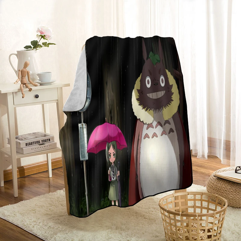 HEARMNY Hayao Miyazaki Totoro аниме ворс одеяло супер мягкое теплое микрофибра ткань для