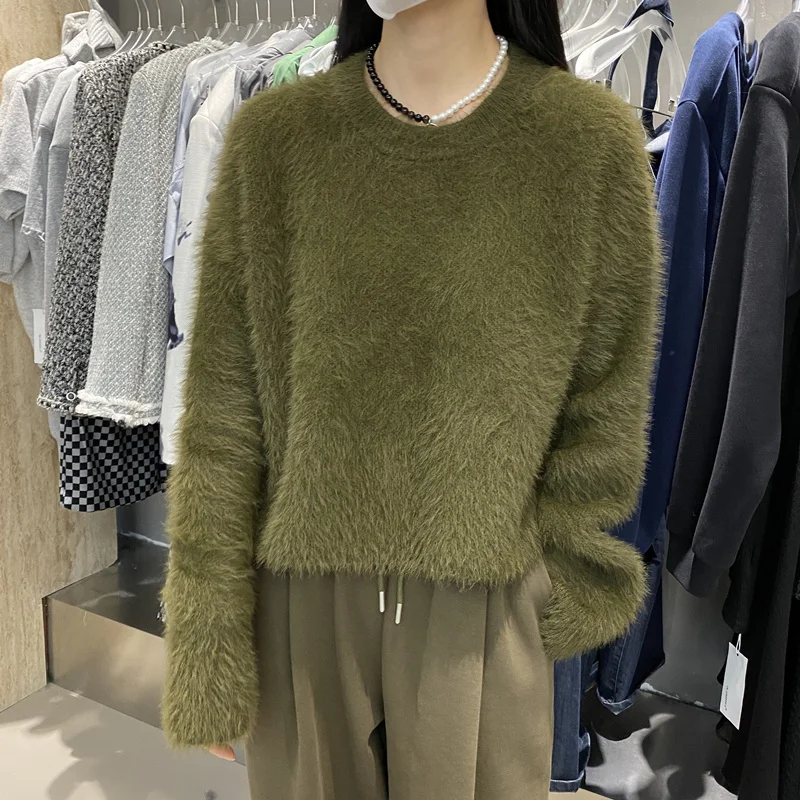 Lazy Style Autumn Winter Mohair Knitting Pullovers For Women Solid Color Soft Thick Warm O Neck Jumper Female Loose Sweaters
Lazy Style Autumn Winter Mohair Knitting Pullovers For Women Solid Color Soft Thick Warm O Neck Jumper Female Loose Sweaters