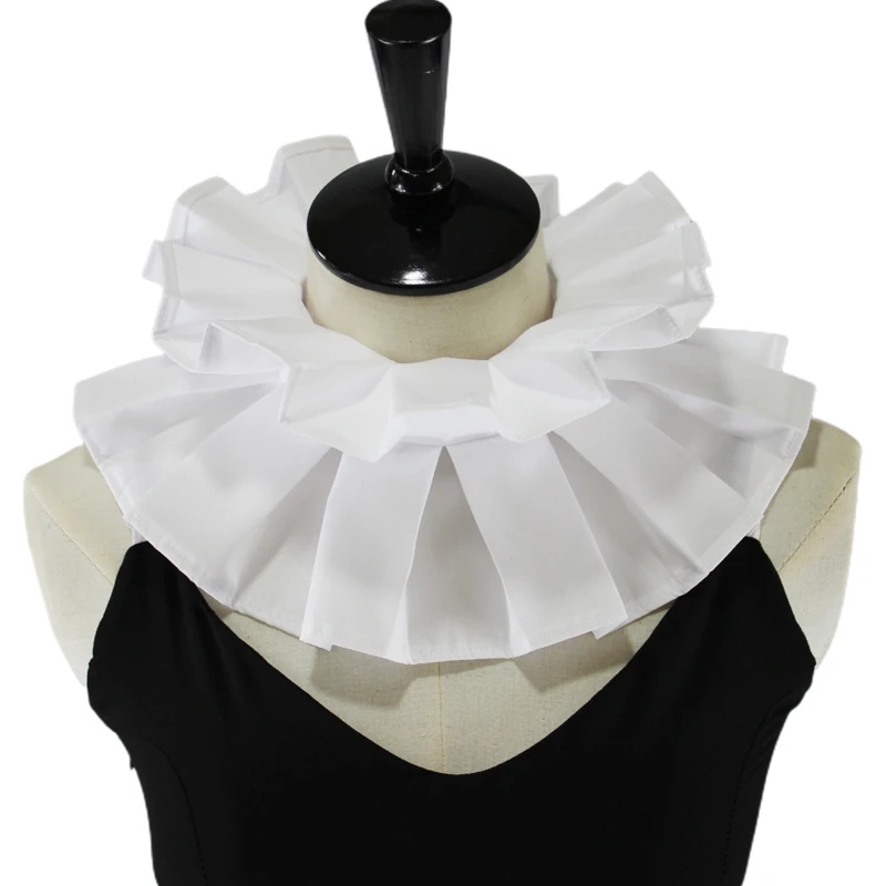 Women Lolita Renaissance Mesh Ruffled Fake Collar Ribbon Black Neck Ruff Stage Victorian Cosplay Costume Choker Wrap
Women Lolita Renaissance Mesh Ruffled Fake Collar Ribbon Black Neck Ruff Stage Victorian Cosplay Costume Choker Wrap
