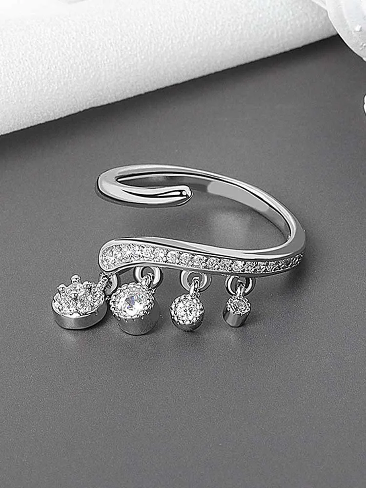 Creative Fashion Inlaid Crystal Ring Adjustable Girl Temperament Ring With Small Pendant Daily Jewelry
Creative Fashion Inlaid Crystal Ring Adjustable Girl Temperament Ring With Small Pendant Daily Jewelry