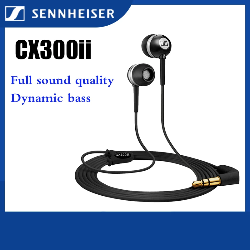 

Original Sennheiser cx 300 ii 3.5mm Stereo Earphones Deep Bass Wired Headset Sport Earbuds Precision HIFI Headphone