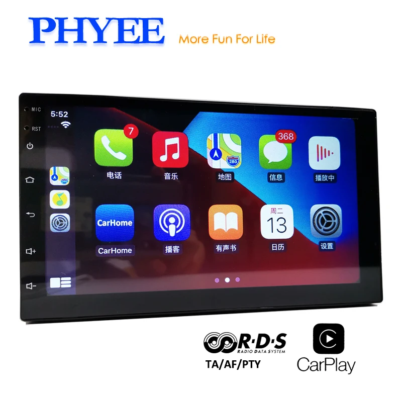 Автомагнитола 2 Din Carplay RDS Mirror Link Bluetooth стереоприемник MP5 плеер USB 7 "сенсорный