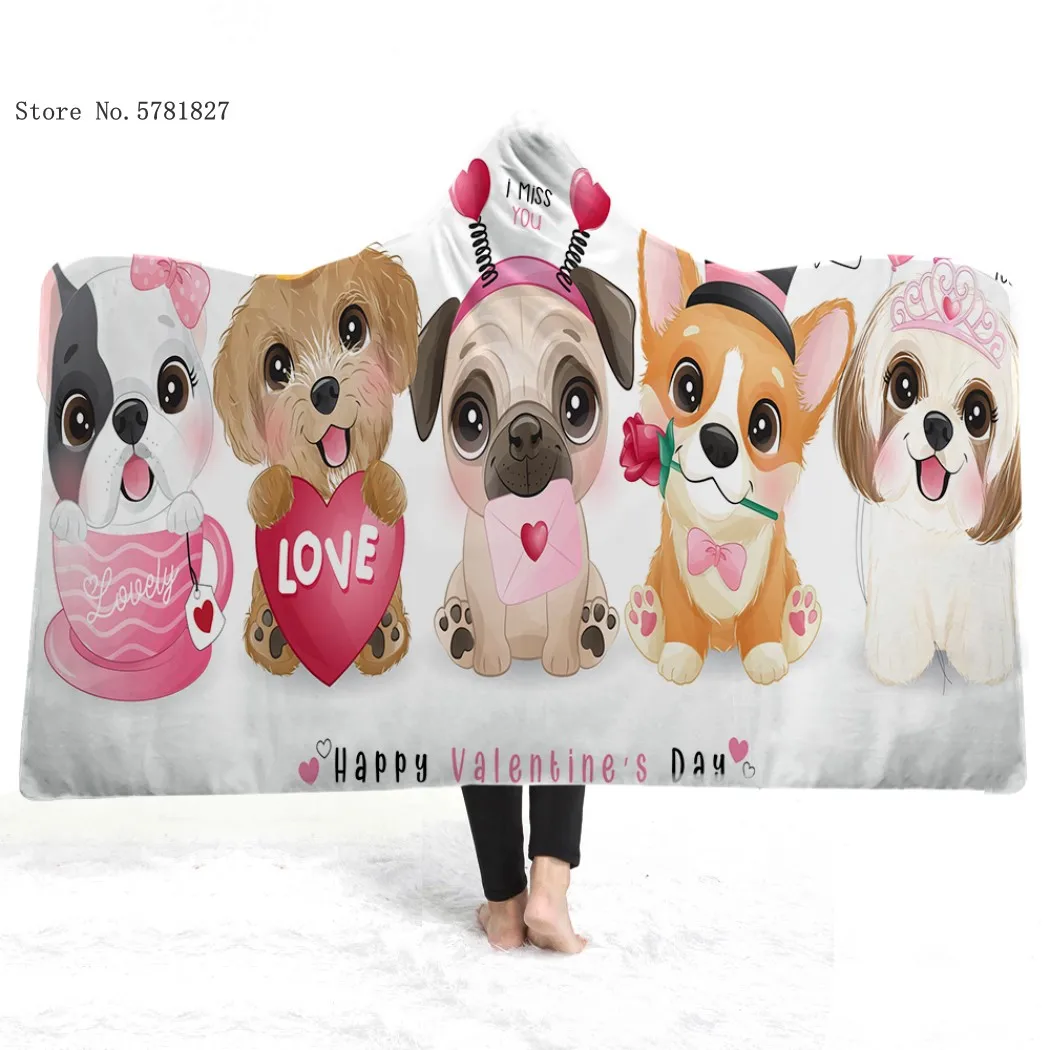 Pet Dog Hooded Blanket Cartoon Pug Fleece Blanket 3D Print Lovely Kawaii Wearable Blanket For Bedroom Throw Blanket Home Decor
Pet Dog Hooded Blanket Cartoon Pug Fleece Blanket 3D Print Lovely Kawaii Wearable Blanket For Bedroom Throw Blanket Home Decor