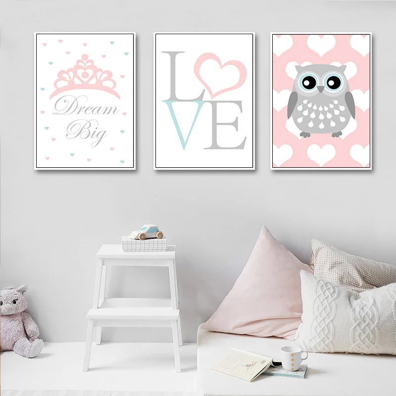Cute Owl Crown Wall Art Canvas Poster Cartoon Animal Print Painting Nordic Decorative Picture Baby Girl Bedroom Decoration 
Cute Owl Crown Wall Art Canvas Poster Cartoon Animal Print Painting Nordic Decorative Picture Baby Girl Bedroom Decoration