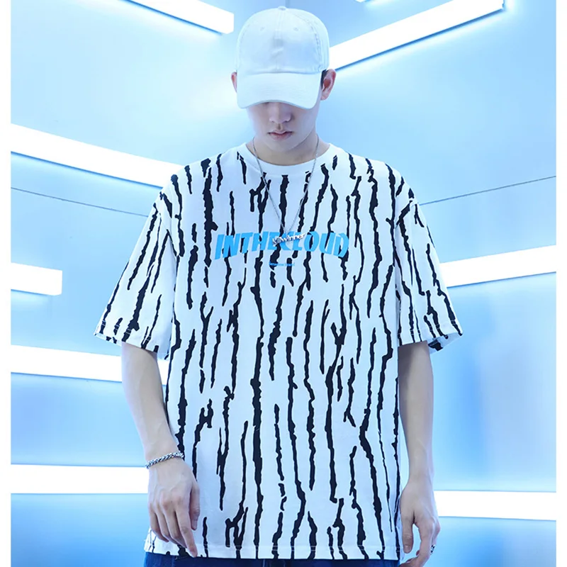 2021 Summer Men's Streetwear Zebra Striped T-shirt Hip Hop Letter Printing Harajuku T-shirt Short Sleeve T-shirt Casual
2021 Summer Men's Streetwear Zebra Striped T-shirt Hip Hop Letter Printing Harajuku T-shirt Short Sleeve T-shirt Casual