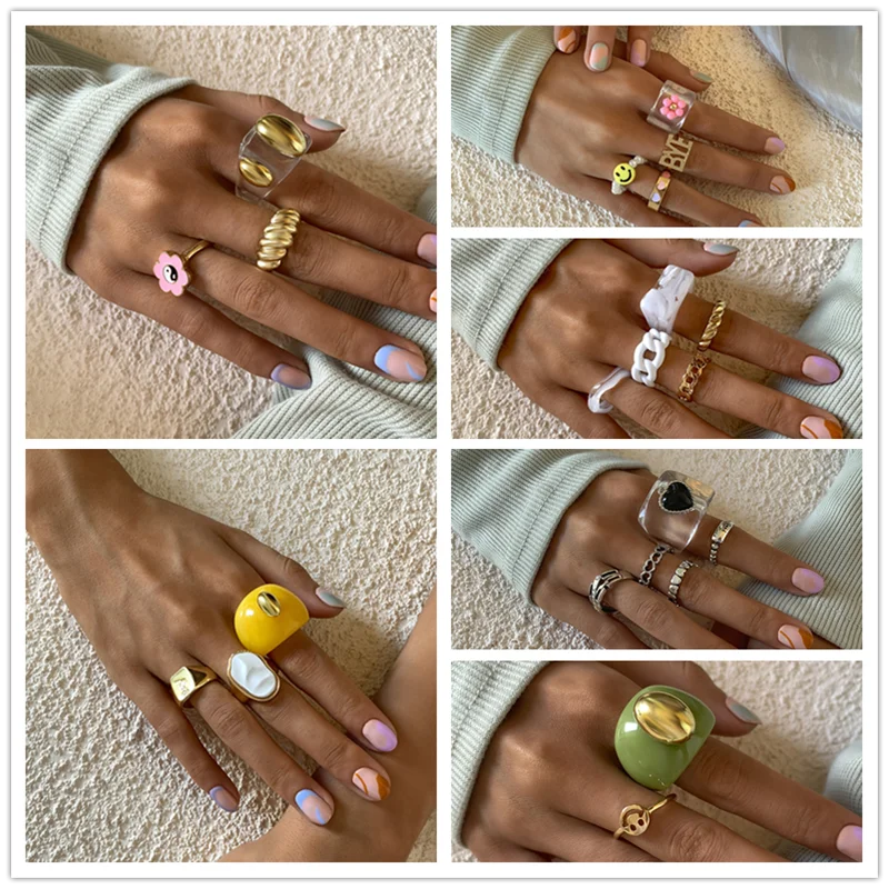 2021 Rings Set for Women Aesthetic Geometric Sets Couple Ring Shaped Acrylic Square Ring Set Ladies Jewelry Anillos Gift
2021 Rings Set for Women Aesthetic Geometric Sets Couple Ring Shaped Acrylic Square Ring Set Ladies Jewelry Anillos Gift