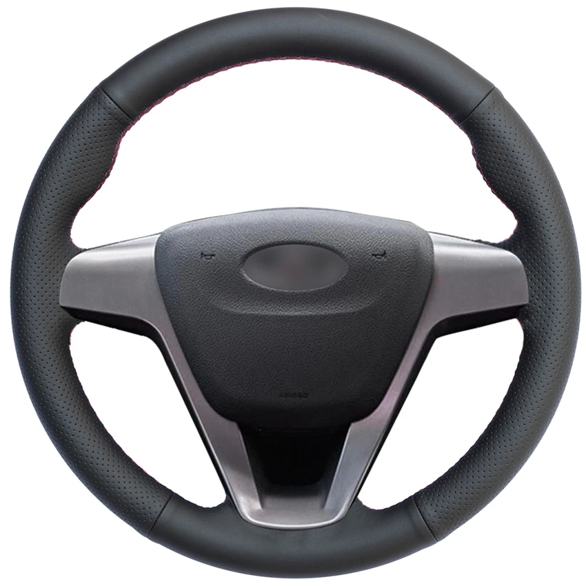 Hand-stitched Black Artificial Leather Comfortable Anti-slip Comfortable Car Steering Wheel Cover for Lada Vesta 2015 2016 2017
Hand-stitched Black Artificial Leather Comfortable Anti-slip Comfortable Car Steering Wheel Cover for Lada Vesta 2015 2016 2017