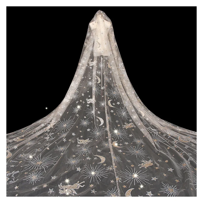 Mingli Tengda Tiktok New Style Lightweight Shiny Veil With Comb 3.5 M Long Wedding Veils Bride Wedding Accessories Velo Voile 
Mingli Tengda Tiktok New Style Lightweight Shiny Veil With Comb 3.5 M Long Wedding Veils Bride Wedding Accessories Velo Voile