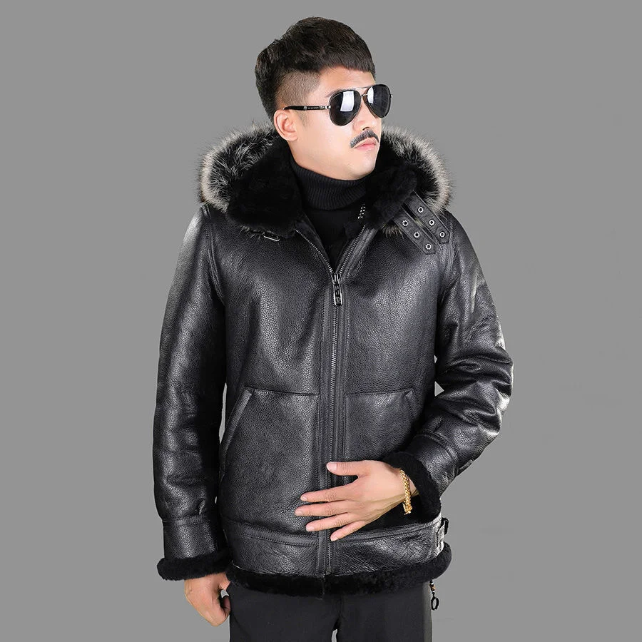 Воротник из меха енота для американской собаки, оригинальное интегрированное мужское кожаное пальто из овечьей шерсти, Мужская мотоциклет...
Воротник из меха енота для американской собаки, оригинальное интегрированное мужское кожаное пальто из овечьей шерсти, Мужская мотоциклет...