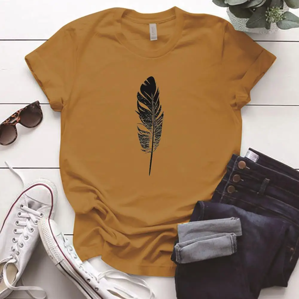 Vintage Feather Printing Woman Tshirts Plus Size S-5xl Oversized T Shirt Femme Harajuku O-neck 80s Street Style Tops Women 2020
Vintage Feather Printing Woman Tshirts Plus Size S-5xl Oversized T Shirt Femme Harajuku O-neck 80s Street Style Tops Women 2020