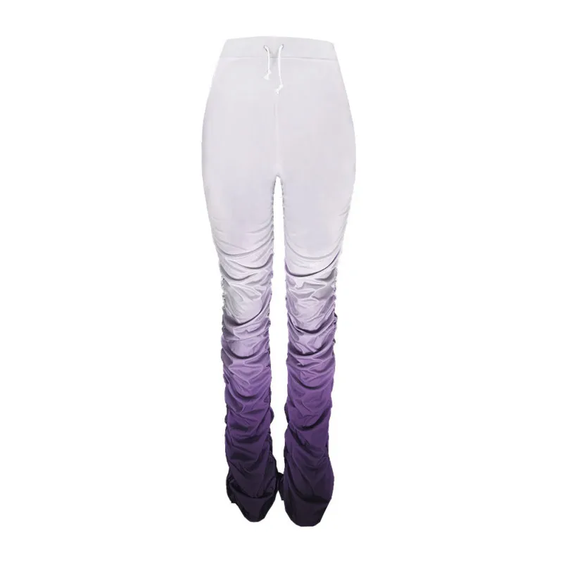 2020 Gradient Color Elastic Stacked Leggings High Waist Sweatpants Women Joggers Bell Bottom Trouser Split Hem Flare Ruched Pant
2020 Gradient Color Elastic Stacked Leggings High Waist Sweatpants Women Joggers Bell Bottom Trouser Split Hem Flare Ruched Pant