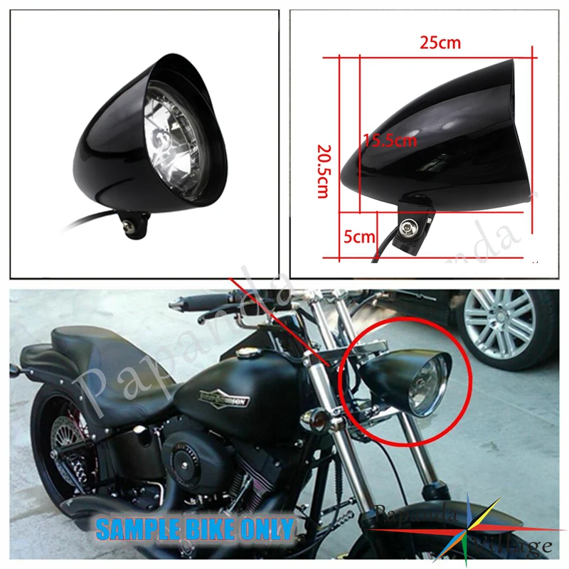 Black 5.75" Visor Bullet Headlight H4 Bulb Amber Retro Headlamp Hi/Lo Beam Light For Harley Sportster Dyna Softail Chopper
Black 5.75" Visor Bullet Headlight H4 Bulb Amber Retro Headlamp Hi/Lo Beam Light For Harley Sportster Dyna Softail Chopper
