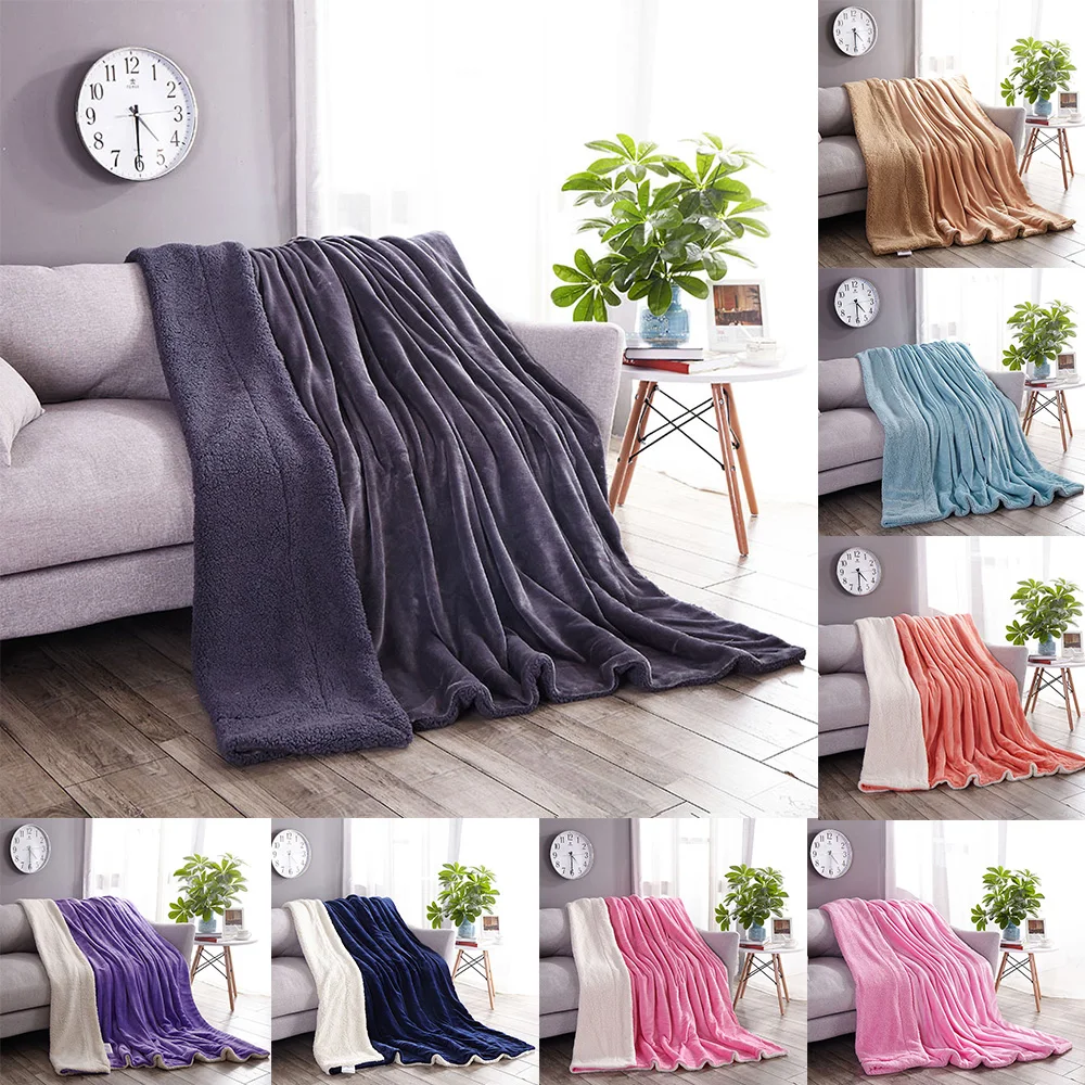 Bedding Double-thickened Winter nap air Conditioning office pure color Lamb blanket warm soft comfortable fluffy cover adult
Bedding Double-thickened Winter nap air Conditioning office pure color Lamb blanket warm soft comfortable fluffy cover adult