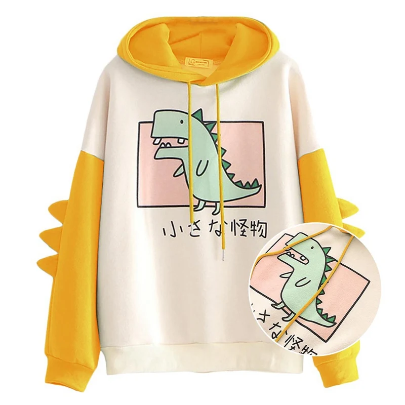 Women Hoodies Fashion Women Casual Print Long Sleeve Splice Dinosaur Sweatshirt Cute Cartoon Tops Sweatshirts 
Women Hoodies Fashion Women Casual Print Long Sleeve Splice Dinosaur Sweatshirt Cute Cartoon Tops Sweatshirts