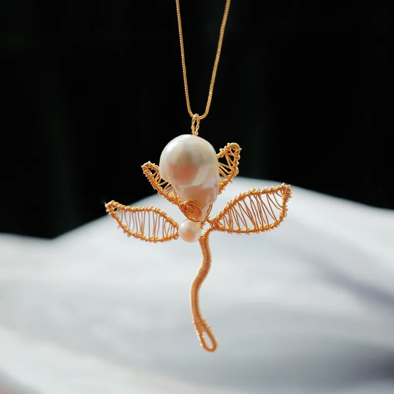 GREEN PURPLE 14k Gold Plated Necklace Fresh Water Pearl Flower Pendant Necklace For Women Wedding Birthday Gift Jewellery
GREEN PURPLE 14k Gold Plated Necklace Fresh Water Pearl Flower Pendant Necklace For Women Wedding Birthday Gift Jewellery