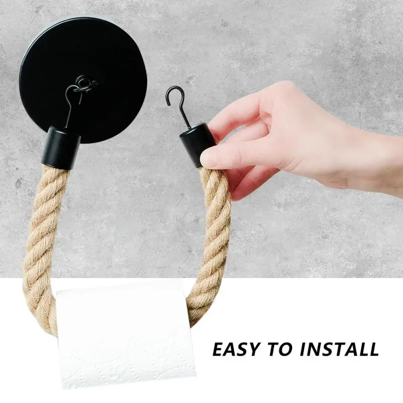 Vintage Towel Hanging Rope Toilet Paper Holder Roll Paper Holder Bathroom Organizer Shelf Non Perforated Paper Towel Holder
Vintage Towel Hanging Rope Toilet Paper Holder Roll Paper Holder Bathroom Organizer Shelf Non Perforated Paper Towel Holder