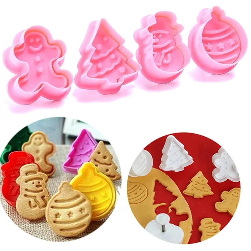 4PCS/set Cookie Stamp Cutters Biscuit Molds Form 3D Cookie Plunger Cutter DIY Baking Mould Tools Gingerbread Cookie Cutters
4PCS/set Cookie Stamp Cutters Biscuit Molds Form 3D Cookie Plunger Cutter DIY Baking Mould Tools Gingerbread Cookie Cutters