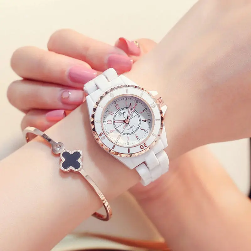 Genuine Ceramic Women's White Korean Style Simple Student Women's Watch with Rhinestones Diamond Women's Waterproof Luminous
Genuine Ceramic Women's White Korean Style Simple Student Women's Watch with Rhinestones Diamond Women's Waterproof Luminous