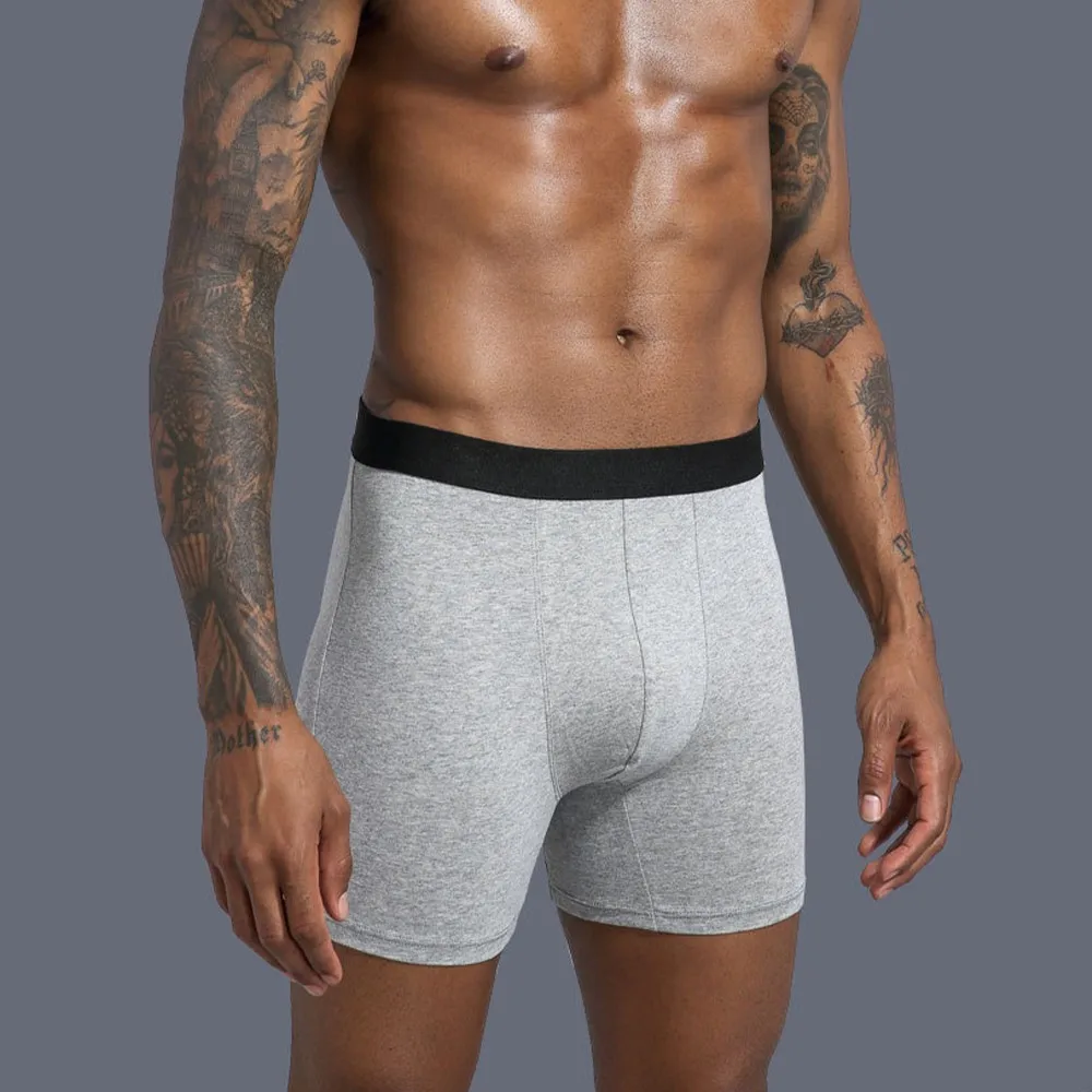 Men Long Boxer Pants Solid Color High Waist Cotton Elastic Large Size Underpants Men's Extended Sports Solid Color Boxer Briefs
Men Long Boxer Pants Solid Color High Waist Cotton Elastic Large Size Underpants Men's Extended Sports Solid Color Boxer Briefs