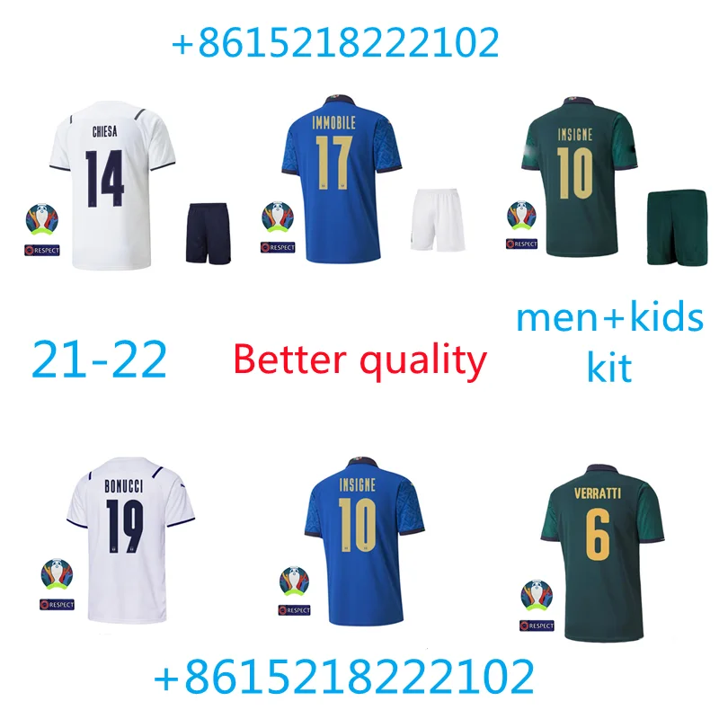2021-22 итальянская футбольная Джерси Belotti Orsolini Insigne Immobile Barella ро гранурини Chiellini jorginha aldult Детский комплект
2021-22 итальянская футбольная Джерси Belotti Orsolini Insigne Immobile Barella ро гранурини Chiellini jorginha aldult Детский комплект