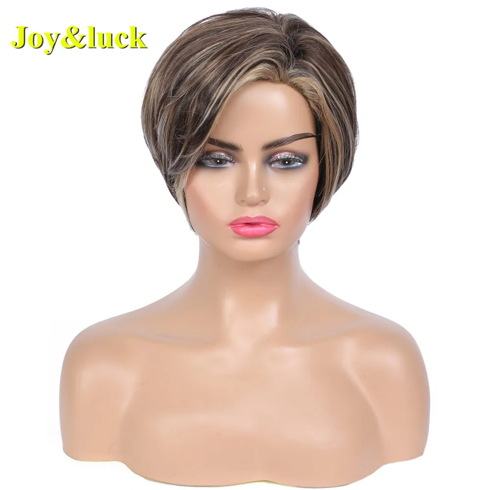 Short Wig Natural Straight Hair Wigs for Women or Male Brown Mixed Blonde Color Synthetic Wig Hair Style
Short Wig Natural Straight Hair Wigs for Women or Male Brown Mixed Blonde Color Synthetic Wig Hair Style