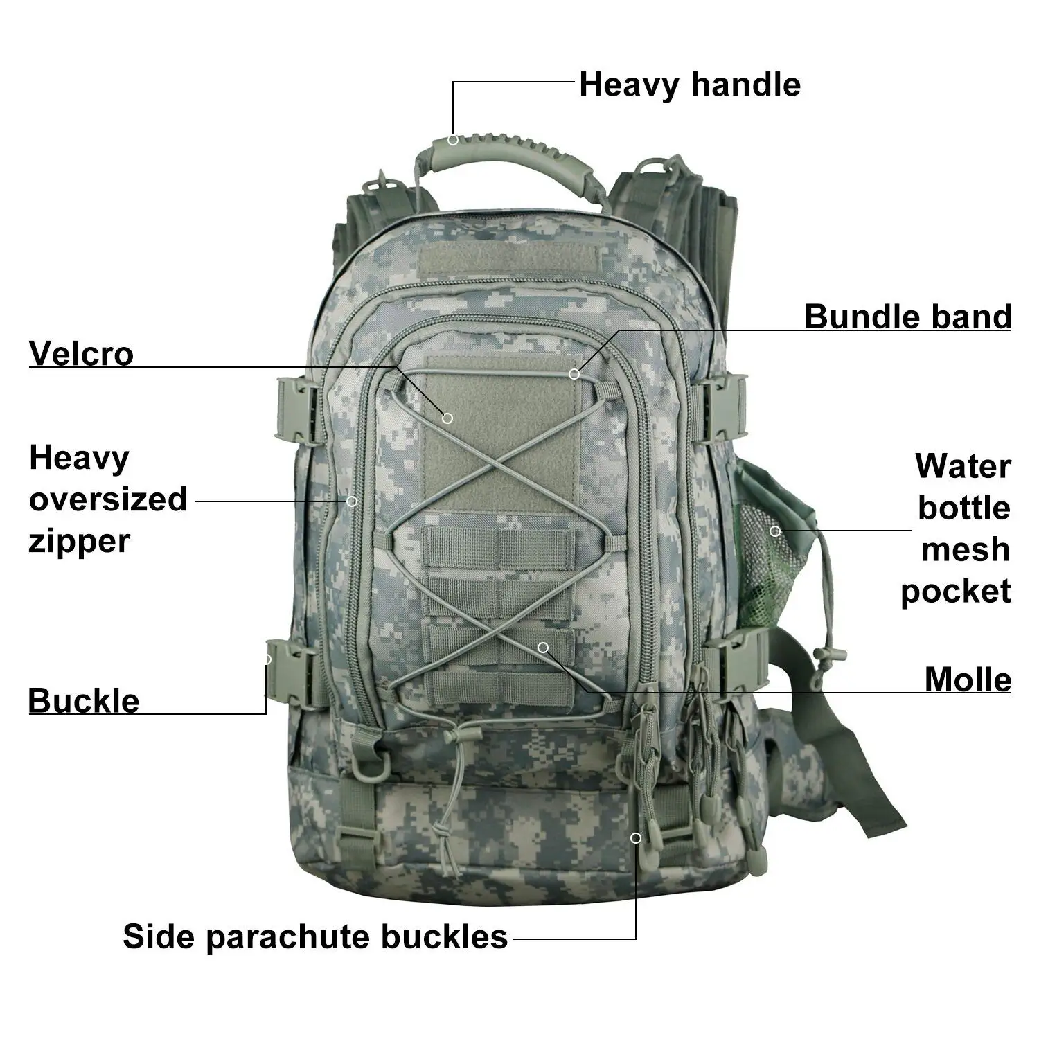 Backpack Large Military Expandable Travel Backpack Tactical Waterproof Hiking Backpack for Men
Backpack Large Military Expandable Travel Backpack Tactical Waterproof Hiking Backpack for Men