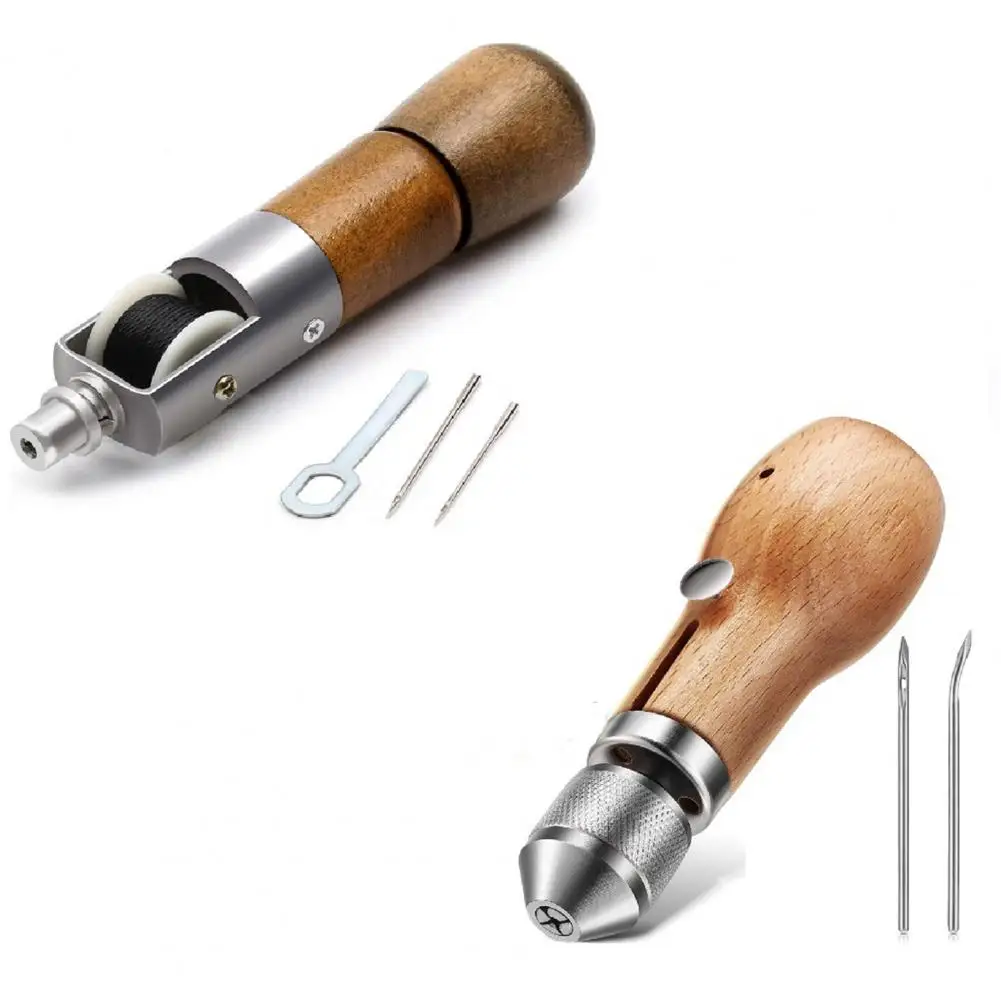 Leather Hand Stitcher Handheld Comfortable to Grip Wood Handle Professional Stitching Awl Set for Thick Fabric Leather Sewing Aw
Leather Hand Stitcher Handheld Comfortable to Grip Wood Handle Professional Stitching Awl Set for Thick Fabric Leather Sewing Aw