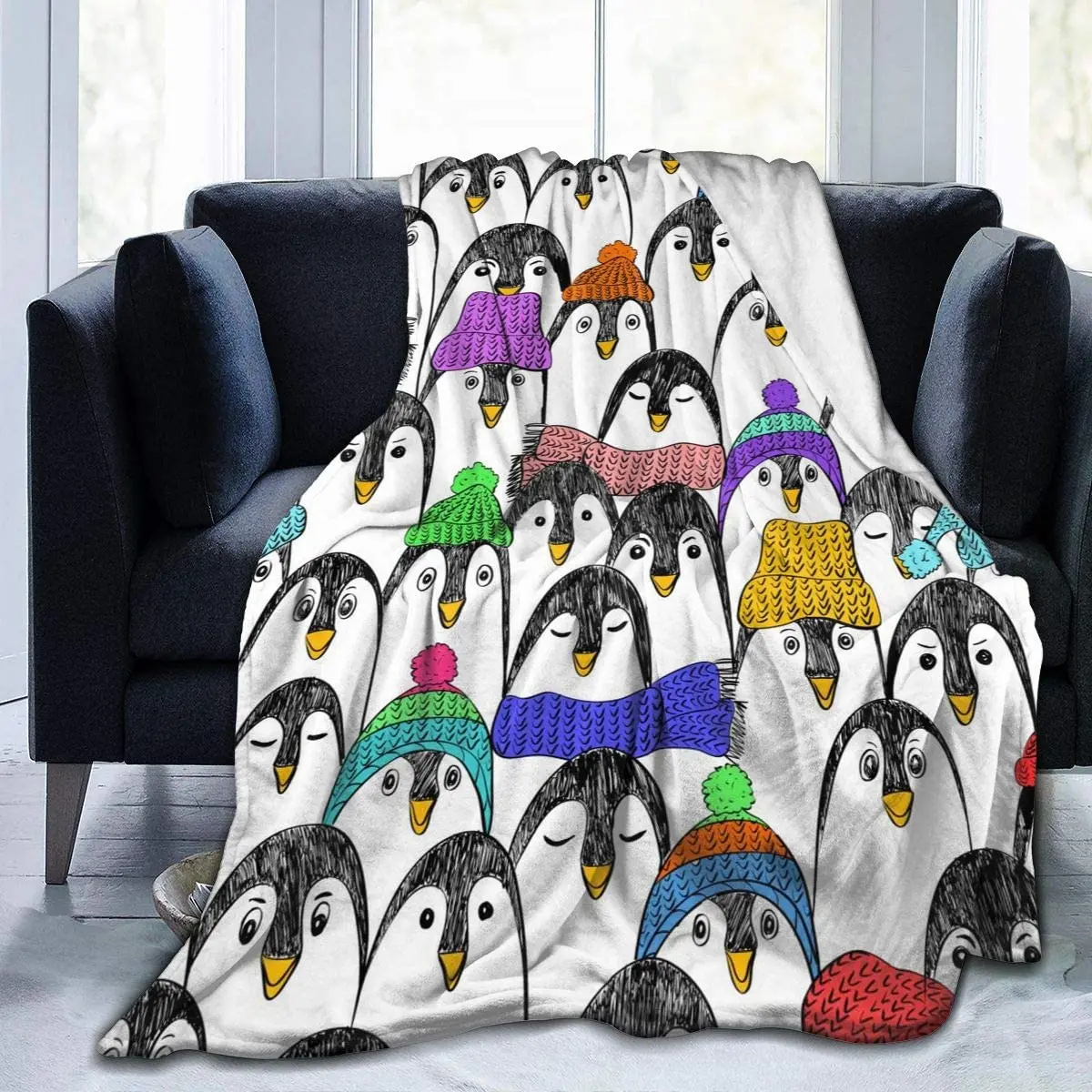 Funny Penguins Soft Throw Blanket 40"x50" Lightweight Flannel Fleece Blanket for Couch Bed Sofa Travelling Camping
Funny Penguins Soft Throw Blanket 40"x50" Lightweight Flannel Fleece Blanket for Couch Bed Sofa Travelling Camping