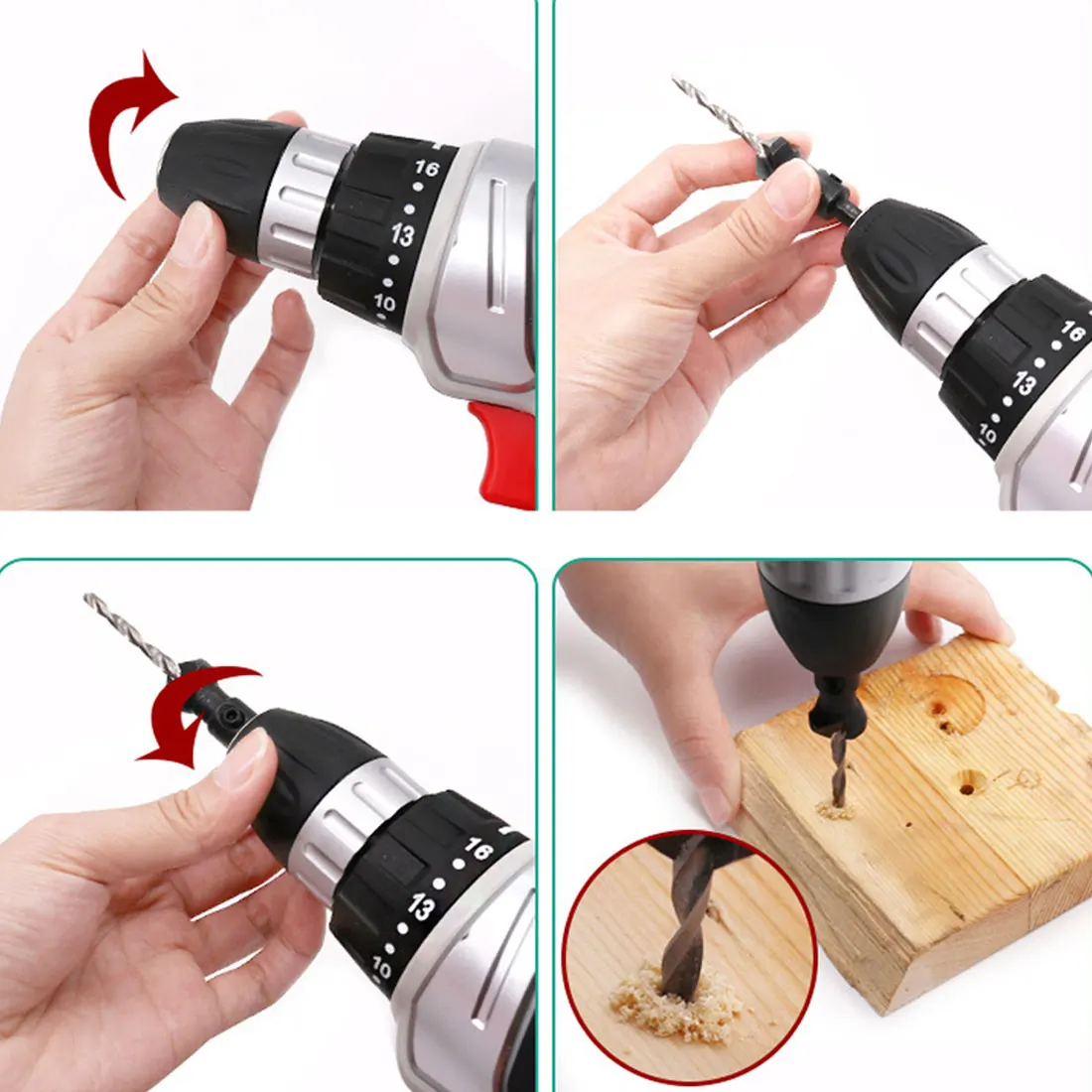 5pcs Woodworking Drill Tools Countersink HSS Drill Bit Set Drilling Pilot Holes For Screw Sizes #5 #6 #8 #10 #12 With a Wrench
5pcs Woodworking Drill Tools Countersink HSS Drill Bit Set Drilling Pilot Holes For Screw Sizes #5 #6 #8 #10 #12 With a Wrench
