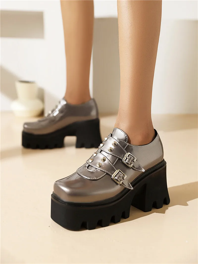 Asumer 2021 Pumps Women Single Shoes Rivet Buckle Fashion Punk Casual Shoes European Style High Heels Platform Shoes Woman
Asumer 2021 Pumps Women Single Shoes Rivet Buckle Fashion Punk Casual Shoes European Style High Heels Platform Shoes Woman