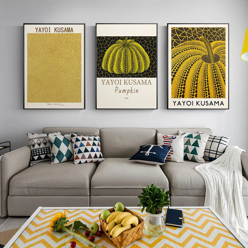 Yayoi Kusama Yellow Pumpkin Artwork Exhibition Posters and Prints Gallery Wall Art Pictures Museum Canvas Painting Home Decor
Yayoi Kusama Yellow Pumpkin Artwork Exhibition Posters and Prints Gallery Wall Art Pictures Museum Canvas Painting Home Decor