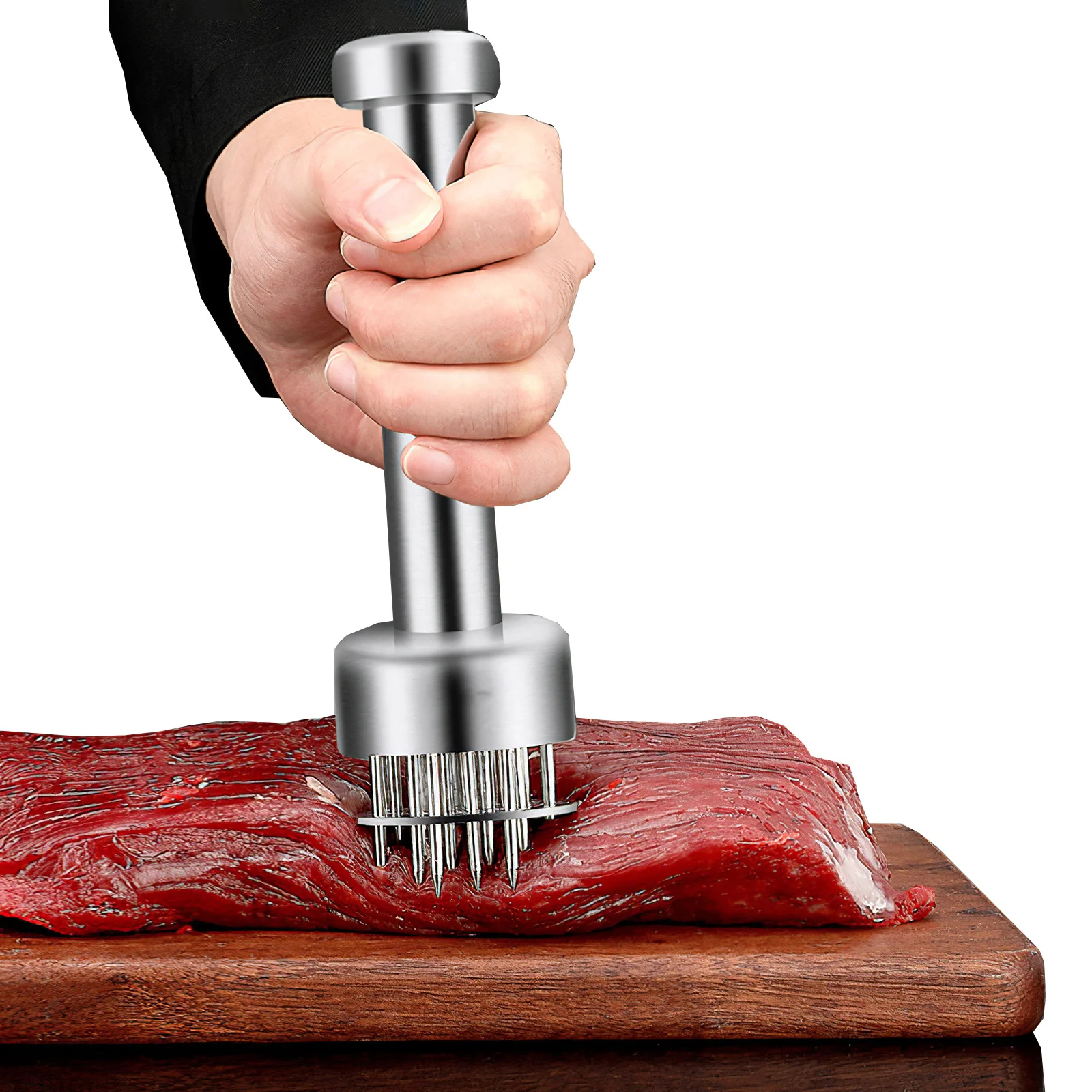 Kitchen Stainless Steel Meat Tenderizer Needle Steak Pork Chops Loose Household Meat Hammer Food Cooking
Kitchen Stainless Steel Meat Tenderizer Needle Steak Pork Chops Loose Household Meat Hammer Food Cooking