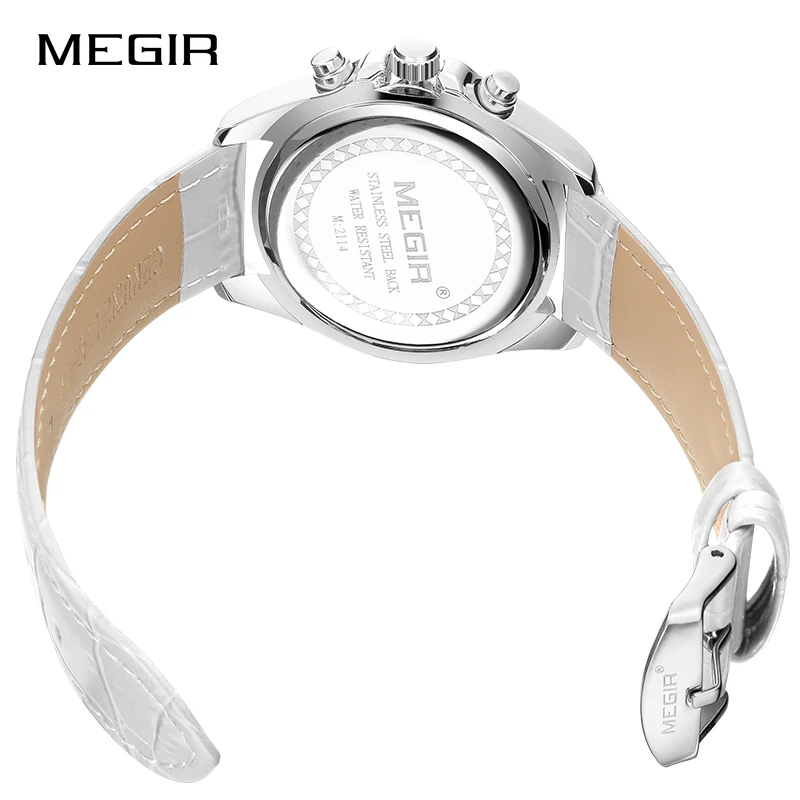 MEGIR Women's Fashion Casual Quartz Wristwatch Chronograph Leather Strap Business Watch For Lady Relogios Feminiinos Clock 2020
MEGIR Women's Fashion Casual Quartz Wristwatch Chronograph Leather Strap Business Watch For Lady Relogios Feminiinos Clock 2020