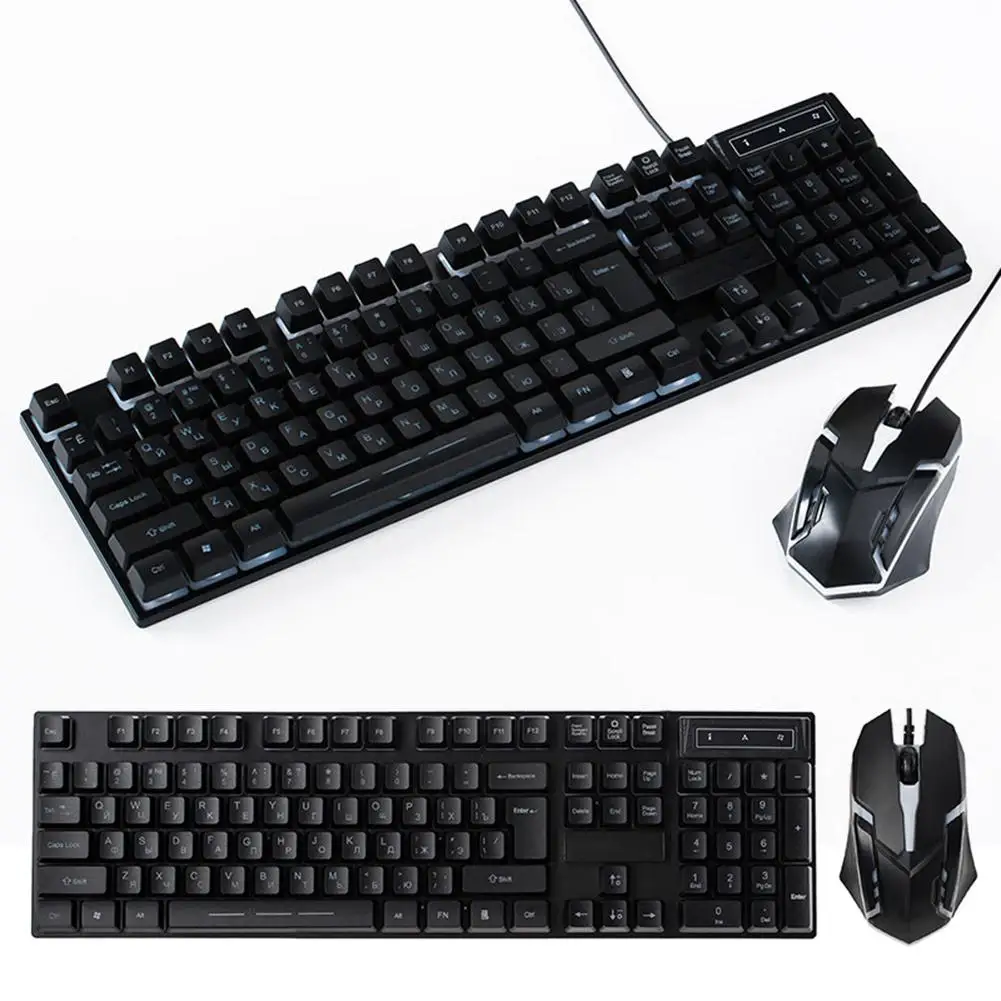 USB Wired Backlight Gaming Mechanical Keyboard Mouse Set Computer Accessory Wired Keyboard and Mouse
USB Wired Backlight Gaming Mechanical Keyboard Mouse Set Computer Accessory Wired Keyboard and Mouse