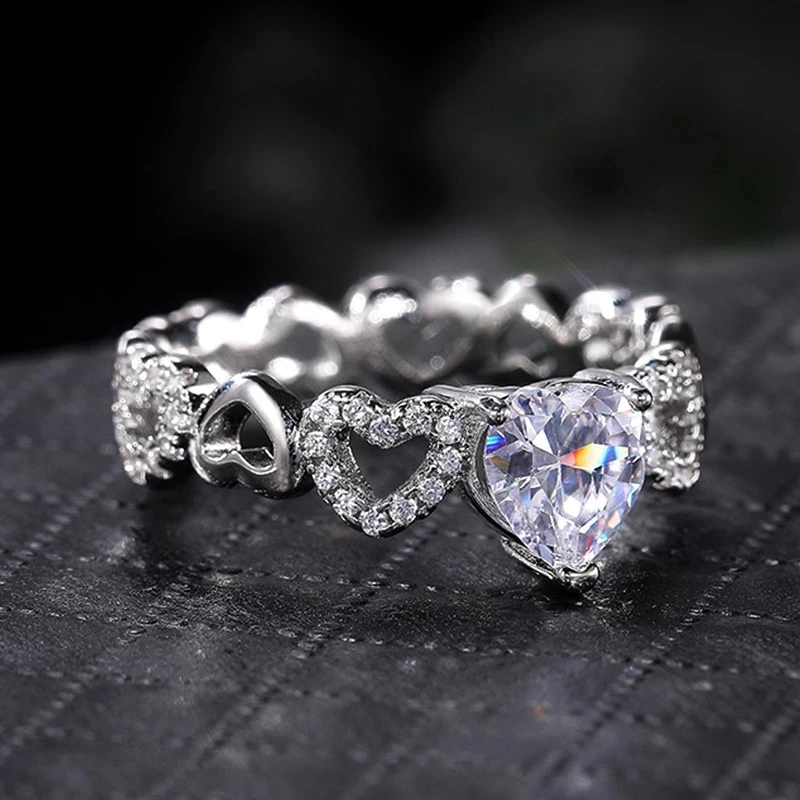MFY Elegant Silver Color Heart-shaped Proposal Ring Women Love Korean Fashion Heart Engagement Jewelry Anniversary
MFY Elegant Silver Color Heart-shaped Proposal Ring Women Love Korean Fashion Heart Engagement Jewelry Anniversary