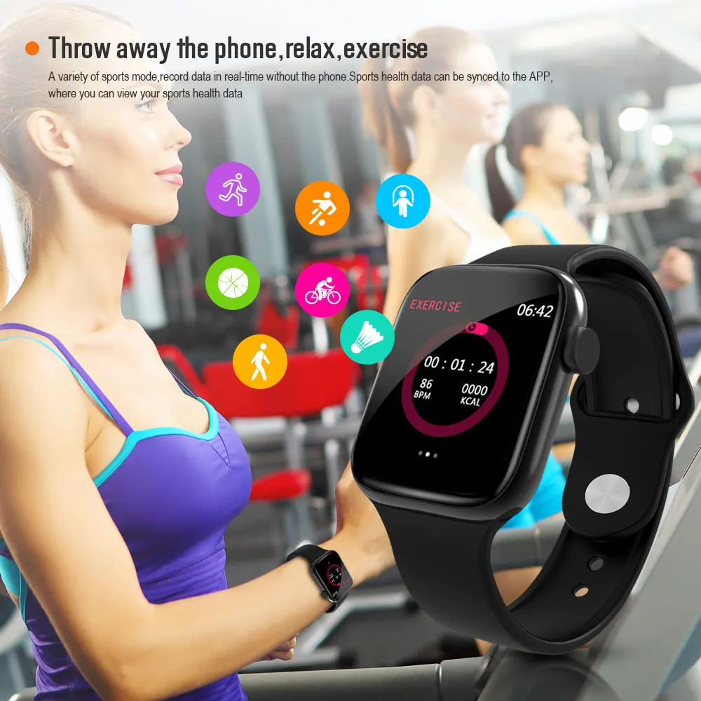 PEACHFIT W4 Smart Watch Heart Rate Monitor Blood Pressure Fitness Bracelet Women Men Smartwatch PK B57 P70 F10 IWO 8 9 | Электроника