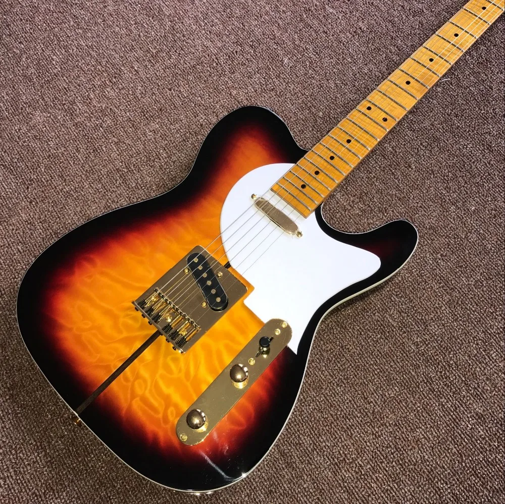 custom shop,Maple fingerboard Electric Guitar,handwork 6 Strings gitaar.Sunburst color flame guitarra.Gold hardware
custom shop,Maple fingerboard Electric Guitar,handwork 6 Strings gitaar.Sunburst color flame guitarra.Gold hardware