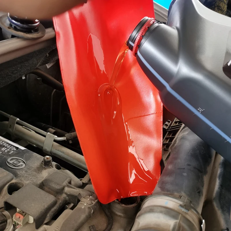 Red Flexible Oil Draining Tool Folding Funnel for Oil / Water From Cars, Trucks, Motorcycles (35X19cm / 13.8' x 7.5')
Red Flexible Oil Draining Tool Folding Funnel for Oil / Water From Cars, Trucks, Motorcycles (35X19cm / 13.8' x 7.5')