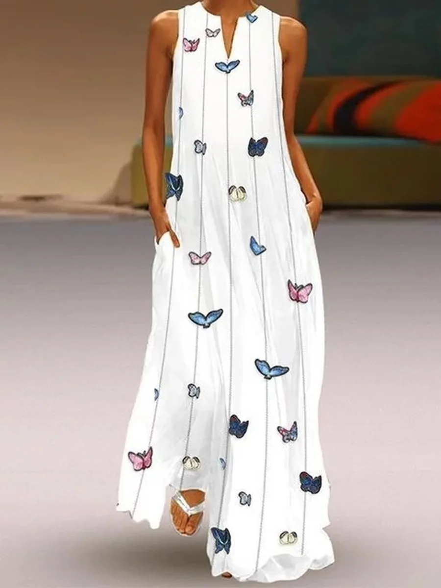 M-5XL Big Plus Size Womens Female Fashion Vintage Tank Dress Butterfly Long Print Floral Loose Dress
M-5XL Big Plus Size Womens Female Fashion Vintage Tank Dress Butterfly Long Print Floral Loose Dress