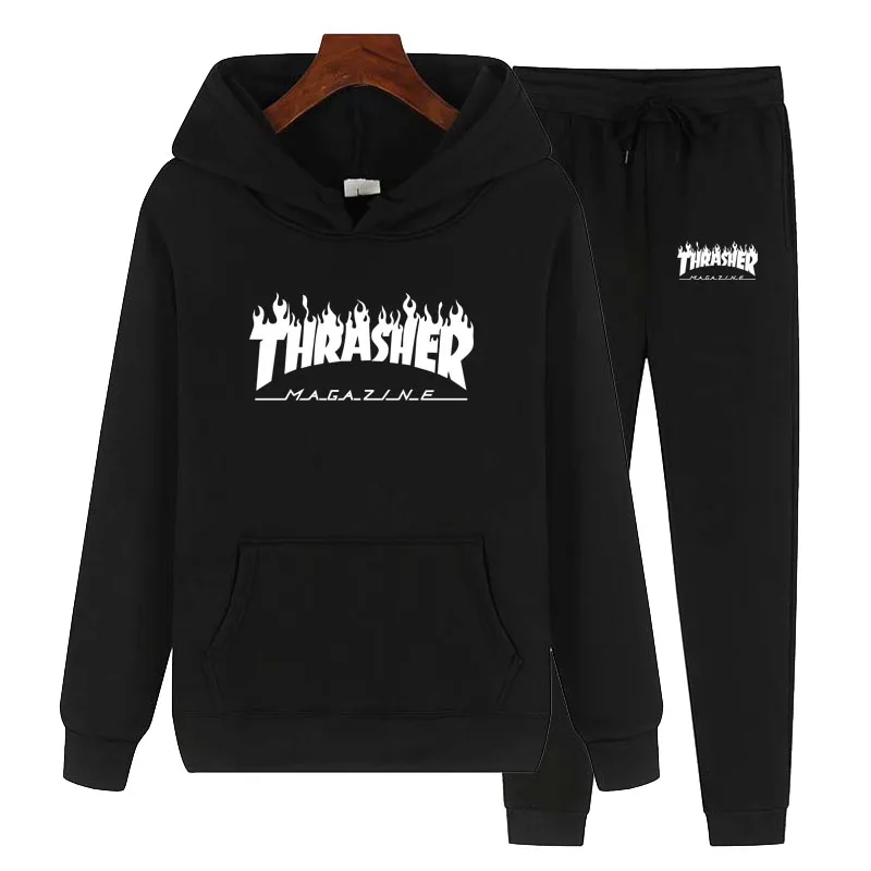 Spring And Autumn Men's Fashion Solid Color Sportswear Two-Piece Men's Printed Hoodie And Pants Casual Suit Set
Spring And Autumn Men's Fashion Solid Color Sportswear Two-Piece Men's Printed Hoodie And Pants Casual Suit Set